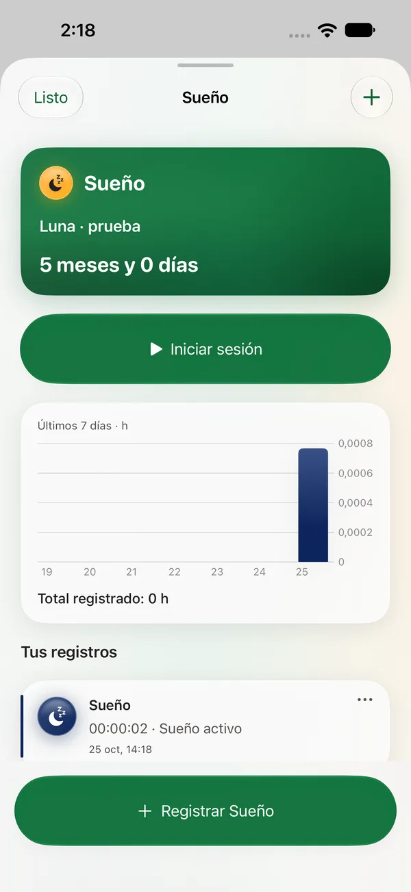 Registro de sueño